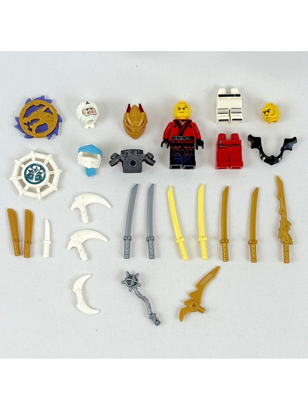 Lego Ninjago Minifigure Parts and Weapons Lot